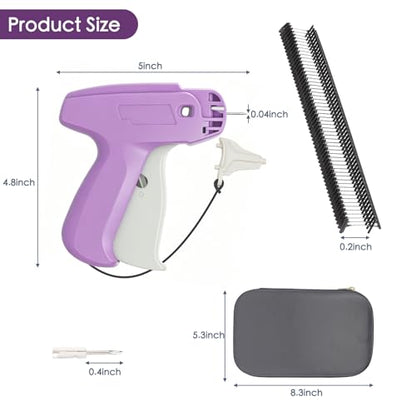 Stitch Gun for Clothes, Handheld Stitching Gun Kit with Carry Case, 5 Needles, 1000 Black & 1000 White 5mm Fasteners, Quick Clothing Fixer Sewing Kit