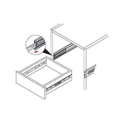 Full Extension Less Noise Ball Bearing Drawer Slides, 10 Inches, 4-Pair - size: 10 Inch, style: 4 Pairs