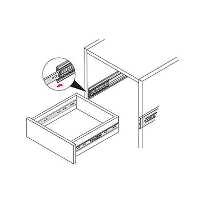 Full Extension Less Noise Ball Bearing Drawer Slides, 10 Inches, 4-Pair - size: 10 Inch, style: 4 Pairs