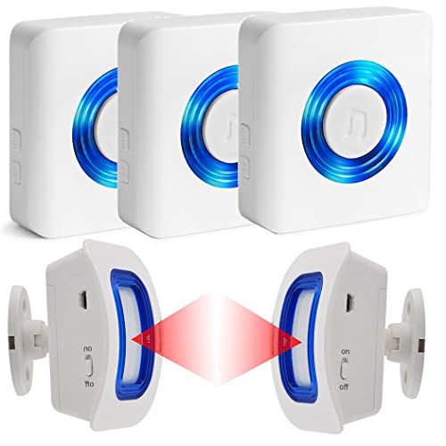 Caregiver Pager Wireless Motion Sensor Alert Room Bed Alarm and Fall Prevention for Elderly Dementia Patients (3 Receiver+2 Monitor Motion) - size: 3 Receiver+2 Monitor Motion