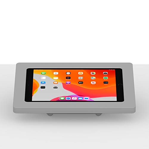 VidaMount Light Grey Enclosure and Fixed Tilted 15° Desk/Surface Mount [Bundle] Compatible with iPad 10.2" (7th, 8th & 9th Gen) - color: Light Grey, size: iPad 10.2" (7th, 8th & 9th Gen)