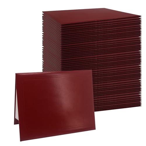GraduationMall 8.5"x11" Smooth Padded Diploma Cover Certificate Holder Maroon,48-Packs - color: Maroon, size: 48 Packs