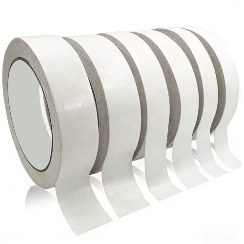 6 Roll 3 Sizes Double Sided Tape for Clothes, Hemming, Scrapbook Supplies - size: 15 mm, 20 mm, 25 mm