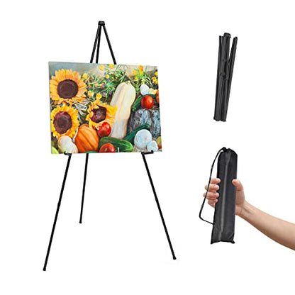 63'' Easel Stand for Wedding Sign & Poster, Adjustable Easels for Display - color: Black 1PC
