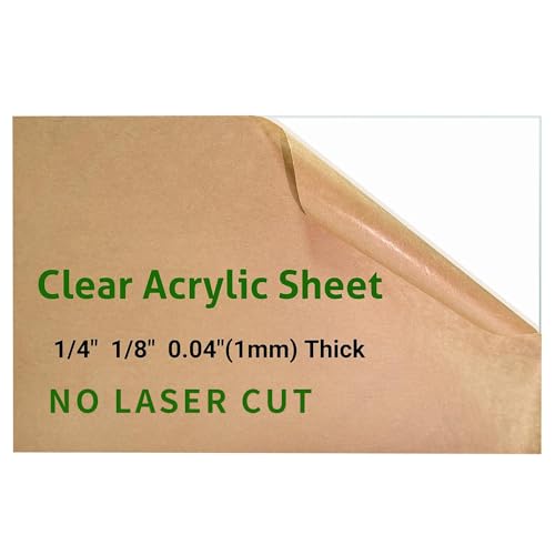 2 Pieces 8 x 12 Clear Acrylic Sheet Plexiglass - 1/8"(3mm) Thick - size: (2 Pieces) 8" x 12", style: 3mm Thick (1/8”)