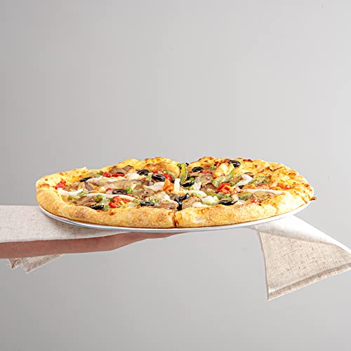 Restaurantware Met Lux 12 Inch Commercial Pizza Pan 1 Coupe Style Pizza Cooking Tray - Heavy-Duty 18-Gauge Aluminum Round Baking Tray Oven-Baking For Pizzas & More - size: 12"