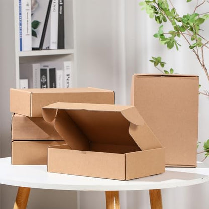 Qilery 100 Pcs 7.87x5.51x1.5'' Shipping Boxes Corrugated - size: 7.87 x 5.51 x 1.57 inches