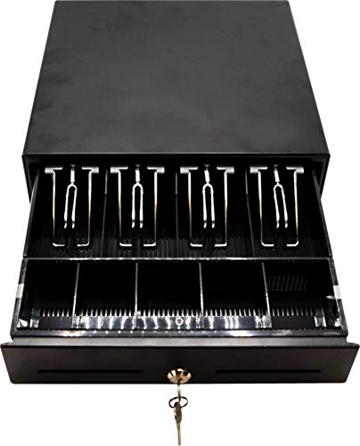 Star Micronics CD3-1313 4 Bill / 5 Coin Value Series Mini Cash Drawer with 2 Media Slots and Included Cable (13" x 13") - Black - color: Black
