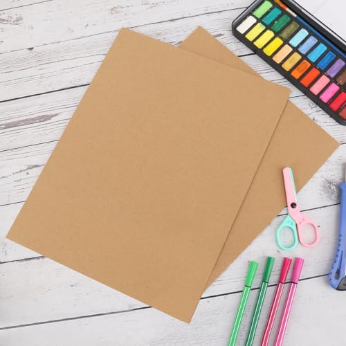 100 Pack 11"x 14" Corrugated Cardboard Sheets, Flat Cardboard Layer Pads 2 mm Thickness, Flexible Packaging Inserts for Shipping, Mailing, and Crafts, by IHDYPPEW - size: 100 Pack 11"x 14" brown