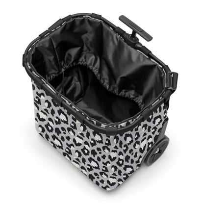 reisenthel carrycruiser Frame Leo Nero - Portable Shopping Trolley with Sturdy Aluminum Frame, Shoulder Strap and Removable mesh Inner Bag -Water-Repellent - color: Frame Leo Nero