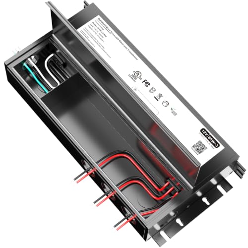 180W Dimmable LED Driver 12V, Compatible with Lutron and Leviton Dimmer - size: 180W 12V with junction box