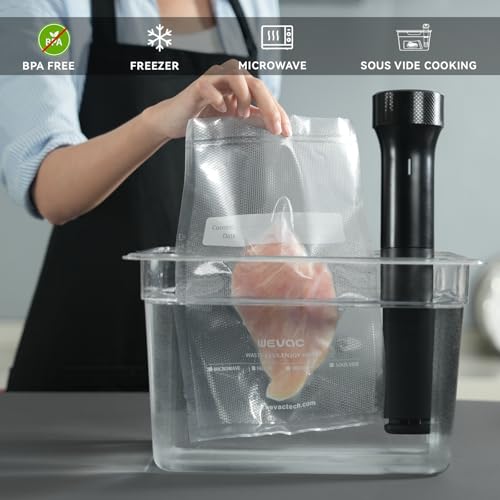 Wevac Vacuum Sealer Bags 150 Gallon 11x16", Quart 8x12", 6x10" for Food - size: 11" x 16" & 8" x 12" & 6" x 10" 150 count