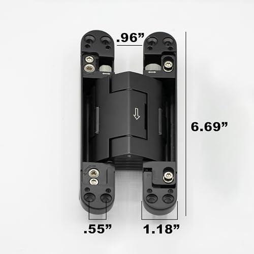 Self-Closing Hidden Hinge – Heavy-Duty Metal, Durable, Concealed Design, Supports Commercial & Residential Doors, Suitable for Interior & Exterior Use (1)