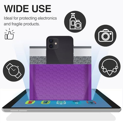 UCGOU Large Bubble Mailers 12x16" 25 Pack Usable Size 12x15" Purple Padded - color: Purple, size: 12x16" 25PC