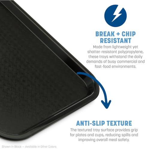 Carlisle Cafe Tray, Fast Food Restaurant Tray, 12 x 16, 1 Ct, Slate Blue - color: Slate, size: 0.7" x 0.5" x 0.3"