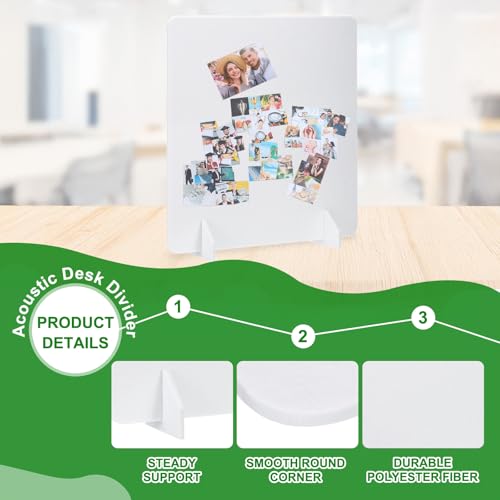 PATIKIL Desk Dividers 24" x 24",with 2Pcs Support Feet, Pure White Style A - color: Pure White Style a, size: 24" x 24"