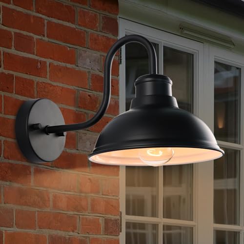 Gooseneck Barn Light Outdoor Wall Lights 8" Exterior Lighting Fixtures - size: 8*7.75*12.75 inches