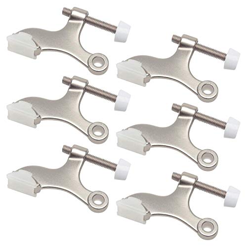 Nuk3y Hinge Pin Satin Nickel Heavy Duty Door Stop (6-Pack) - color: Satin Nickel, size: 6 Pack