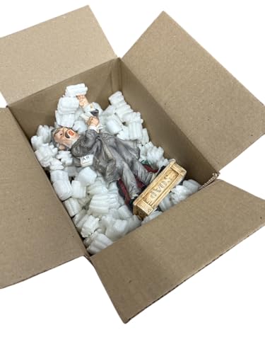 FunPak Plant Based Biodegradable Packing Peanuts 1.5 cu ft Bag Compostable (White Trees) - color: White Trees