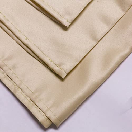 Your Chair Covers - 10 Pack 20 Inch Champagne L'Amour Satin Napkins – Oversized, Double Folded & Hemmed Table Napkins for Restaurants, Weddings & Holidays - color: Champagne