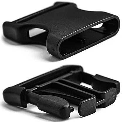 Buckles for 1-1/2 inch Wide Webbing Straps: Quick Side Release Buckle 4 set and Tri-Glide Slide 8 pcs Fit 1.5" Nylon Web Belt, Plastic Snap Fastener Clip Heavy Duty Replacement Dual Adjustable - size: 4 Set for 1-1/2 inch Webbing