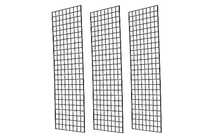 Commercial Grade Gridwall Panels – Heavy Duty Grid Panel for Any Retail Display, 2’ Width x 6’ Height, 3 Gridwall Panels Per Carton (Black Finish) - color: Black, size: 2'x6' (Pack of 3)