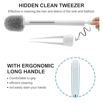 SetSail Toilet Brush, Self Closing Lid Toilet Bowl Brushes Holder and Extra Long Handle Ventilated Toilet Brush Set for Bathroom Cleaning, Nylon Bristles, Pure White - color: Pure White, size: 1 pack