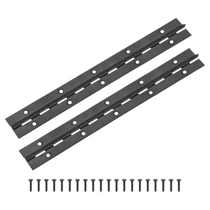M METERXITY 2Pcs Piano Hinges 10", 1.2x0.04 Open Width Thick, Black - color: Black, size: 10x1.2x0.04"