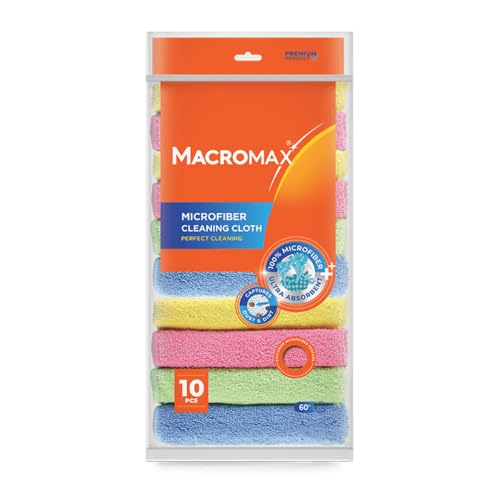 Macro Max Microfiber Cleaning Cloths 150 Pack, Lint Free 11x8in