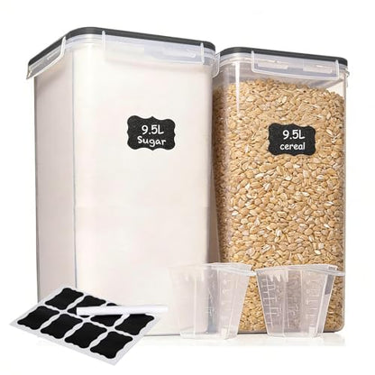 ALSO GO 2 PC Large Airtight Food Storage Containers with Lids, 9.5L, 321Oz