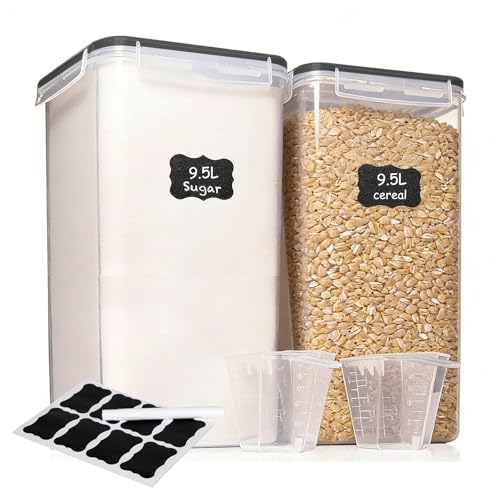 ALSO GO 2 PC Large Airtight Food Storage Containers with Lids, 9.5L, 321Oz