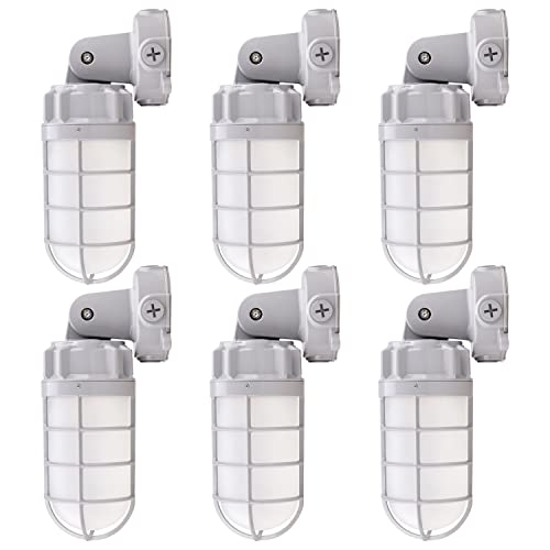LED Vapor Tight Jelly Jar Light 21W Ceiling Wall Mount Lighting fixture - color: 6 Pack