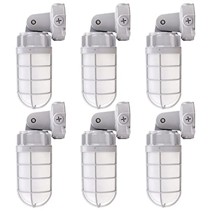 LED Vapor Tight Jelly Jar Light 21W Ceiling Wall Mount Lighting fixture - color: 6 Pack