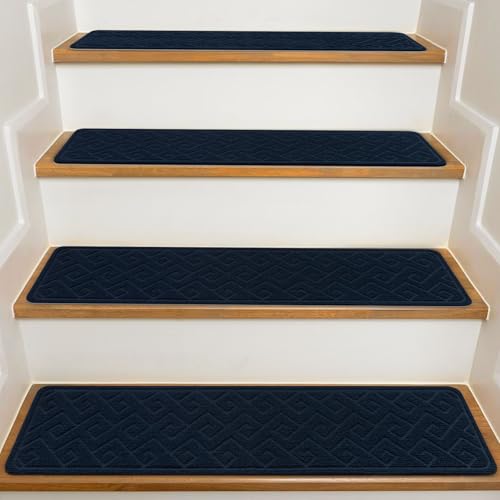Stair Treads for Wooden Steps Indoor, KOOTETA 15 Pack 8" X 30" Non Slip - color: Navy-n, size: 8" x 30"