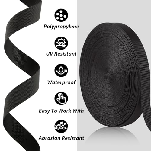 1 Inch Polypropylene Webbing, 50 Yards, 600 lb Strength