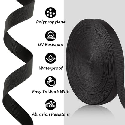 1 Inch Polypropylene Webbing, 50 Yards, 600 lb Strength