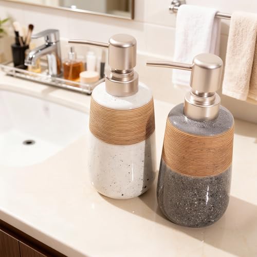 Hand Soap Dispenser, Ceramic Liquid Soap Dispenser for Bathroom Countertop Dish Hand Soap Dispenser for Kitchen Sink, Bathroom Lotion Bottle Dispensers Boho Kitchen Home Decor,15 OZ Blue - size: 1 x 15 Oz Soap Dispenser Blue