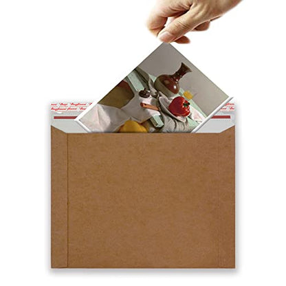 Bonfasvo Rigid Mailers 30 Pack 9.5 x 12.5 inches Brown Self Seal Stay Flat Bulk Cardboard Kraft No Bend Mailers Peel and Seal for Document Photos Pictures Papers Files CD - color: Brown, size: 9.5 x 12.5 Inch (30 Pack)