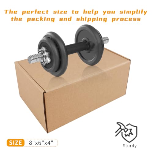 Shipping Boxes, 10Pcs khaki 8x6x4in Corrugated Cardboard Box - color: khaki, size: 8x6x4