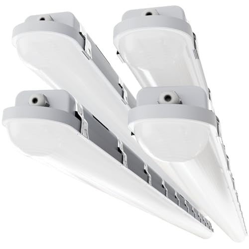 8FT LED Vapor Tight Light 120W/100W/80W,3/4/5000K CCT, ETL 4Pack - size: 8FT (4-Pack)