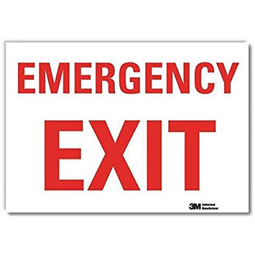 SmartSign “Emergency Exit” Label | 10" x 14" 3M Engineer Grade Reflective - color: Emergency Exit Sign, size: 10" x 14" Reflective Decal