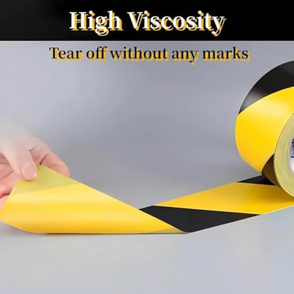 3 Rolls Floor Marking Tape, Safety Black and Yellow Stripe, Hazard Tape for Caution and Aisle Marking, 2 inch x 110 feet - size: 2Inch*110ft-3pack