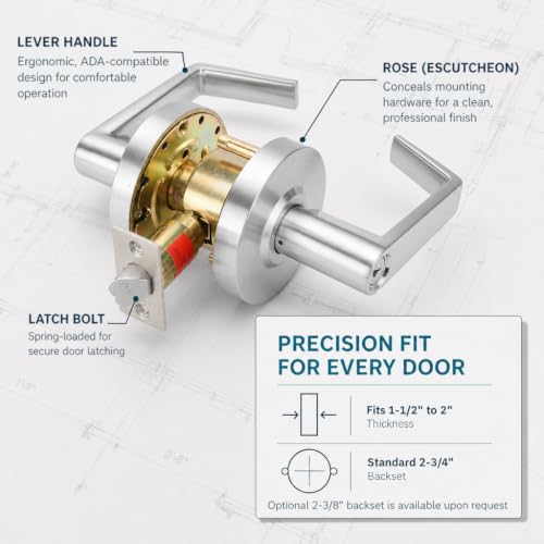 LO-Lock Classroom Function Commercial Lever Door Lock, ADA, Non-Handed - style: Classroom