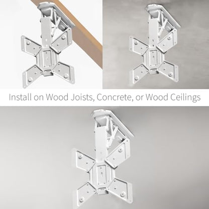 VIVO White Electric Ceiling TV Mount for 23-55 in Screens, MOUNT-E-FD55W - color: White, size: 23" to 55" Screens