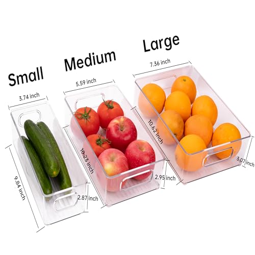 6 Pack Refrigerator Organizer Bins - size: 6 Pack