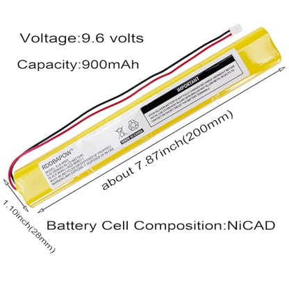 ELBB003 ELB-B003 9.6V 900mAh Emergency Exit Sign Light Battery Compatible Lithonia ELB-B004 ELBB004 OSI OSA228 DANTONA CUSTOM-306-U BBAT0043A BAT9.6V700 BBAT0044A BAA-96 (5)