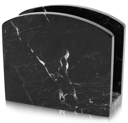 Radicaln Marble Napkin Holder for Table 6.5" Paper Napkin Dispenser Stand - color: Black