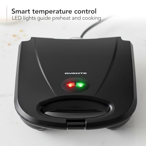 OVENTE Electric Panini Press Grill, 750W Nonstick Plates, Copper GP0110CO - color: GP0110CO