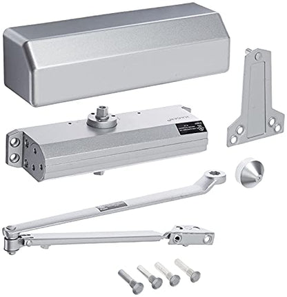 Hager - 5300M16ALM 5300 Series Aluminum Grade 1 Heavy Duty Surface Door Closer, Multi-Mount, 1–6 Adjustable Spring Size, Sprayed Aluminum Finish (4)