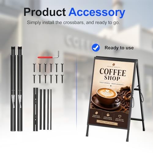 24×36 Inch Slide-in Folding A-Frame Sign Holder (Frame Only)